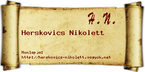 Herskovics Nikolett névjegykártya